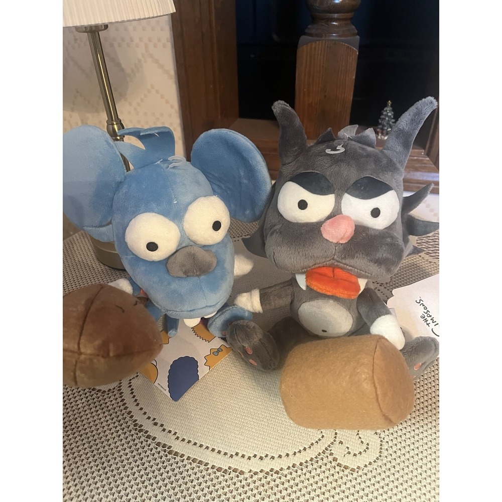 Rare‎ Plushy The Simpsons Itchy and Scratchy Interactive Phunny Plush Bundle